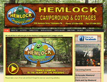 Tablet Screenshot of hemlockcampground.com